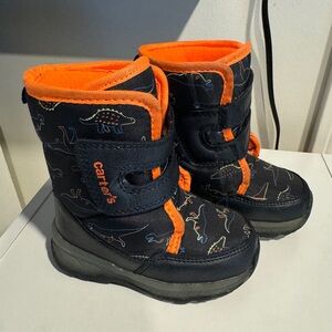 LIGHT-UP Snow Boots Toddler Carters Size 5 Dinosaur